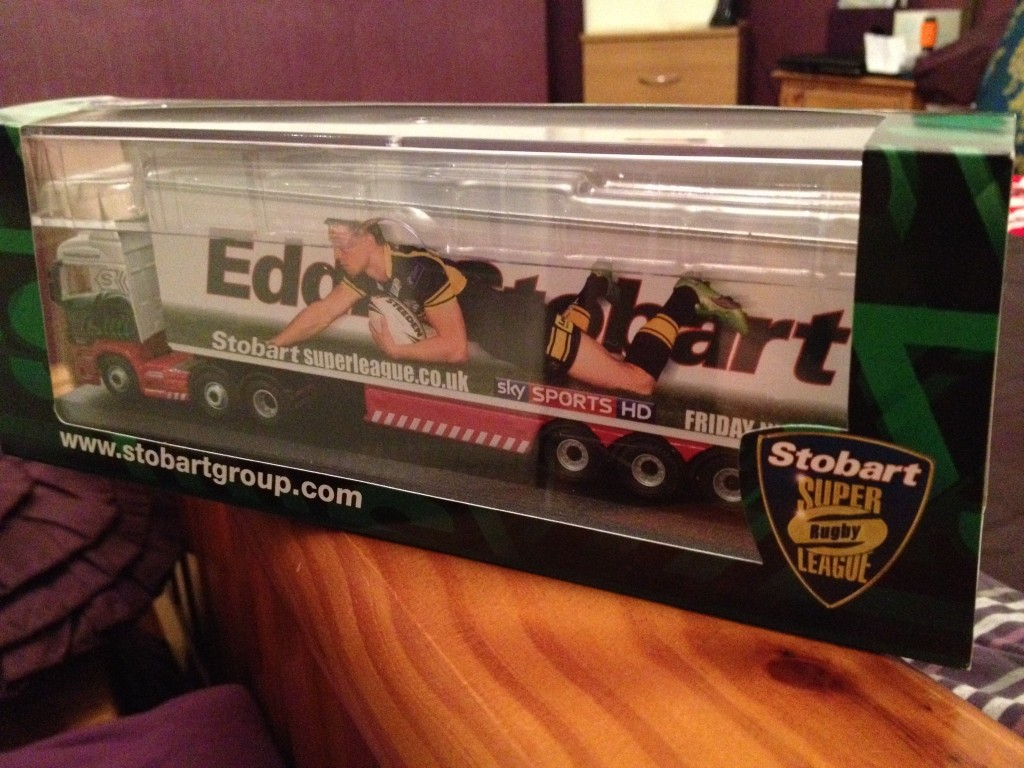 Brilliant Christmas gift. Two of my favourite things. @leedsrhinos and @StobartGroup rolled into one! #HappyChristmas