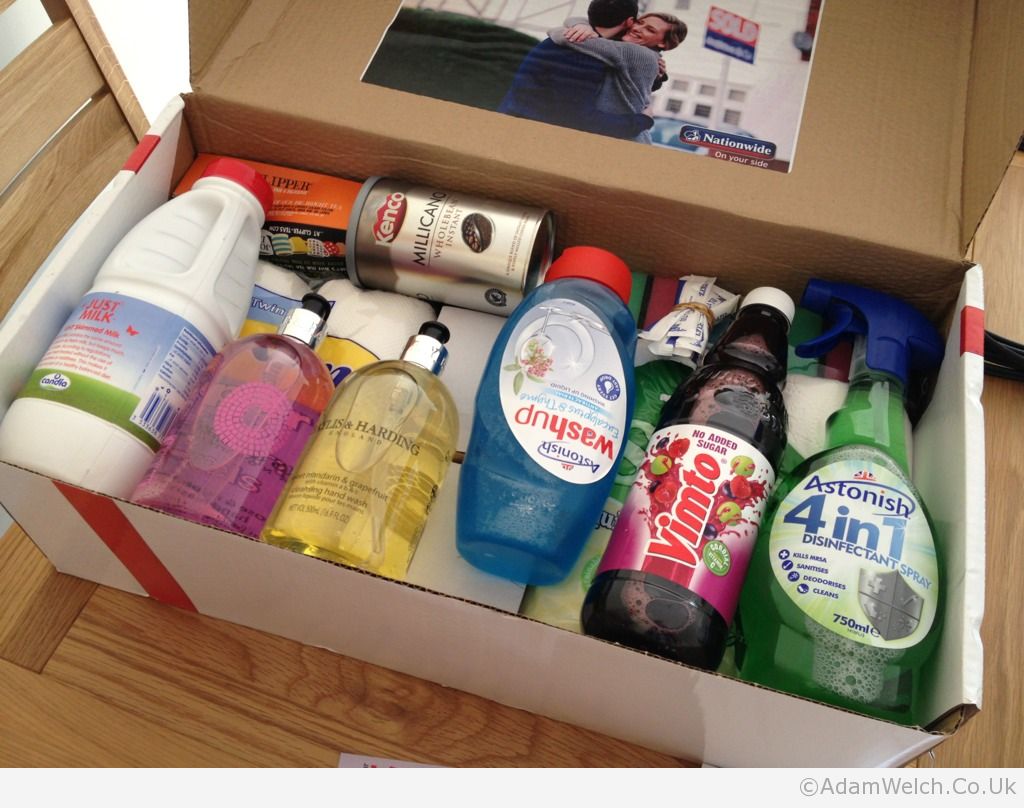 Thanks @AskNationwide for our moving in box. Full of useful stuff. :-)