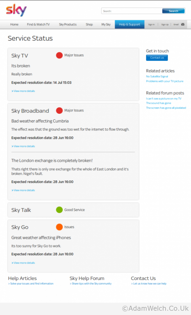 I hope @SkyHelpTeam took this in good humour?