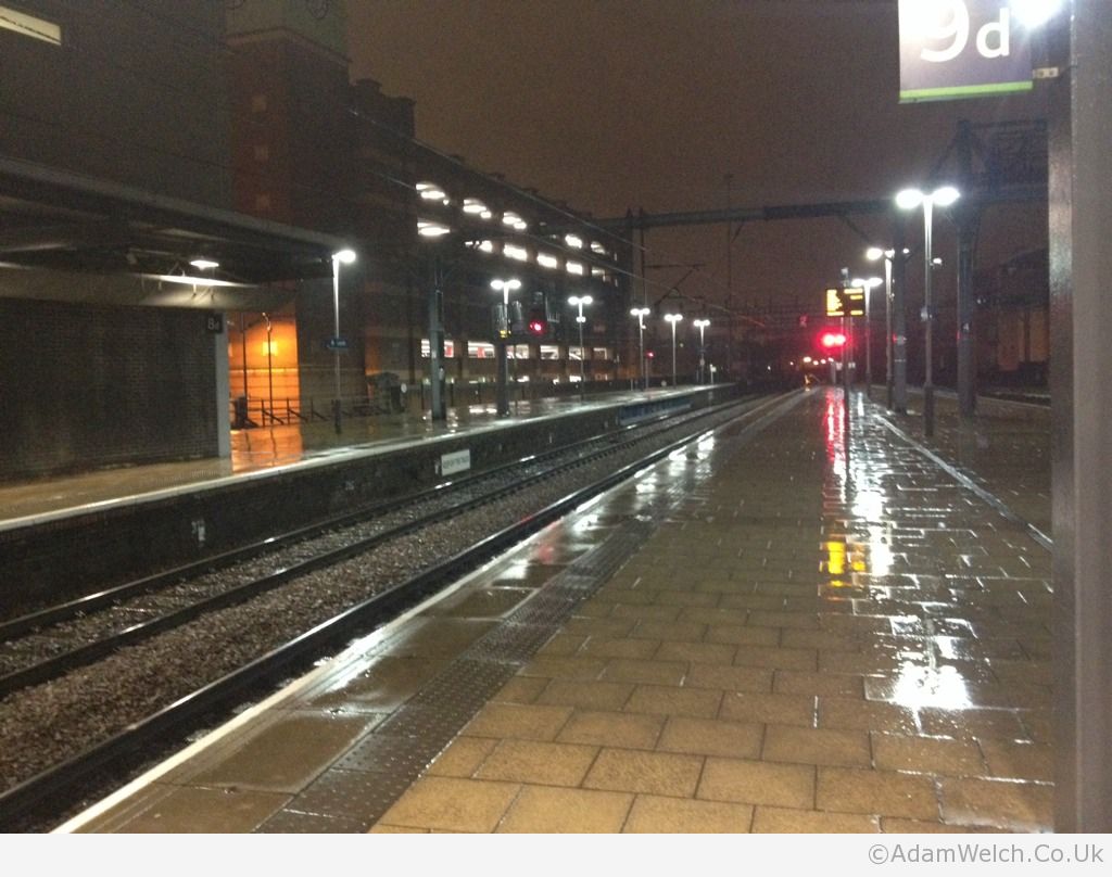 Now why is it my train is always in the wettest, darkest and coldest part of the station?