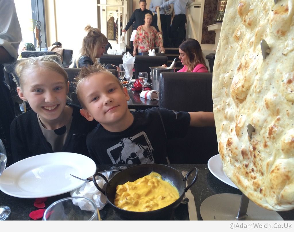 First curry in a restaurant for the kids. A complete success.